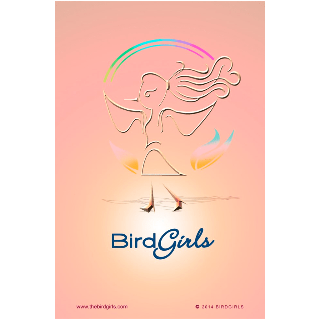 BirdGirl Peach Logo Posters - thebirdgirls.com