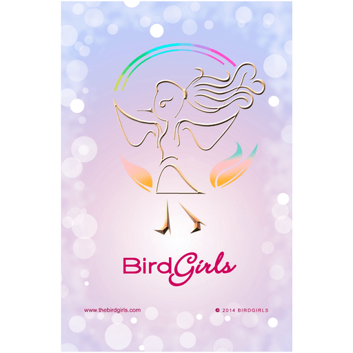 BirdGirl Blue Bubbles Logo Posters - thebirdgirls.com