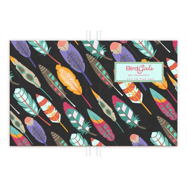 BirdGirls Colored Feathers Journal - thebirdgirls.com