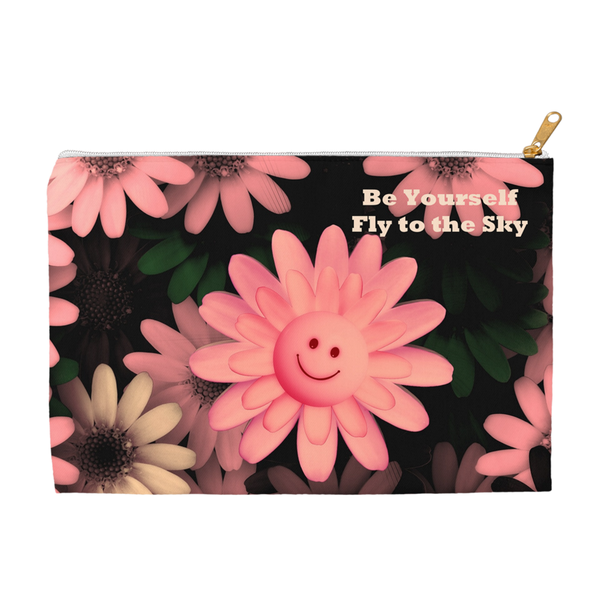 BirdGirls Pink Flowers Accessory Pouches - thebirdgirls.com