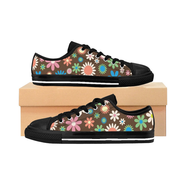 Black Daisy Women's Sneakers - thebirdgirls.com