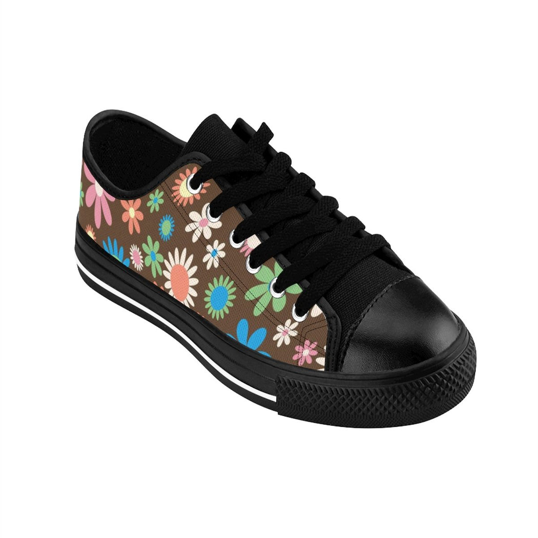 Black Daisy Women's Sneakers - thebirdgirls.com