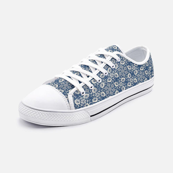 BirdGirls Denim Poppy Unisex Low Top Canvas Shoes - The BirdGirls