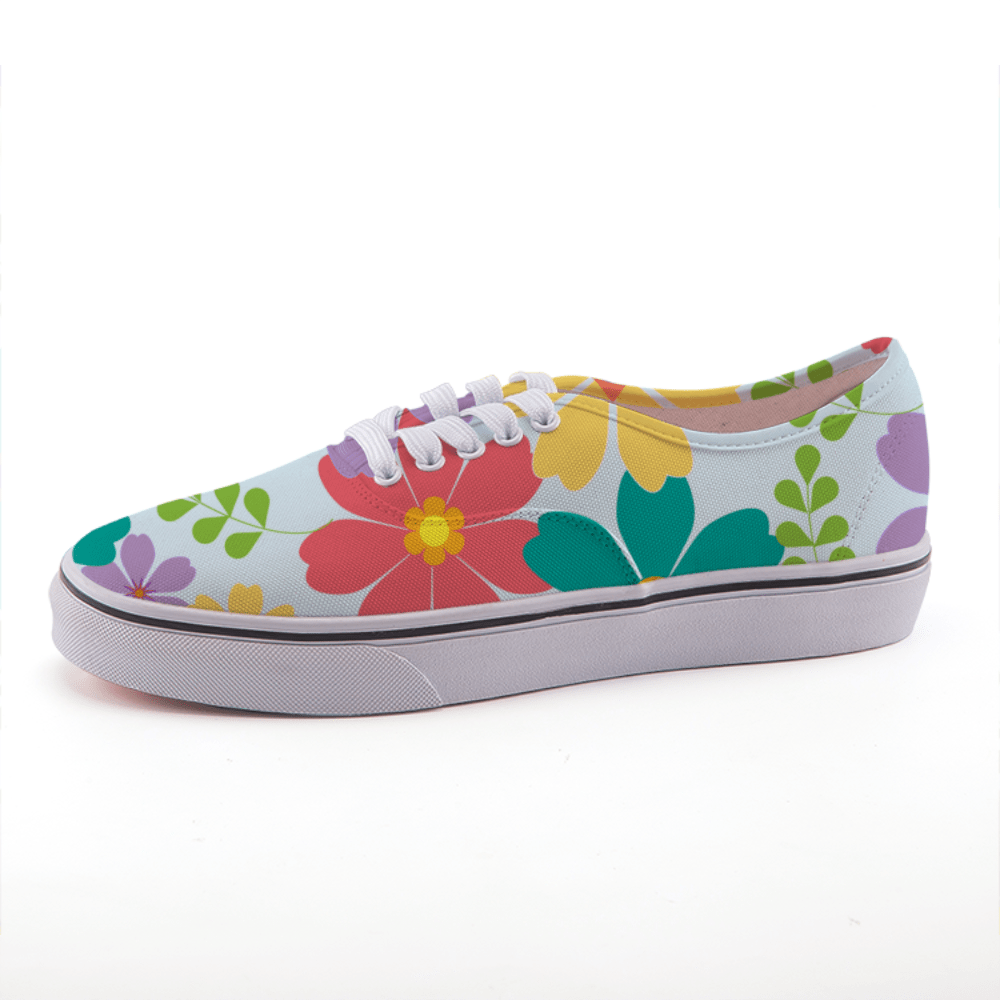 Flower Patch Low-top fashion canvas shoes - thebirdgirls.com