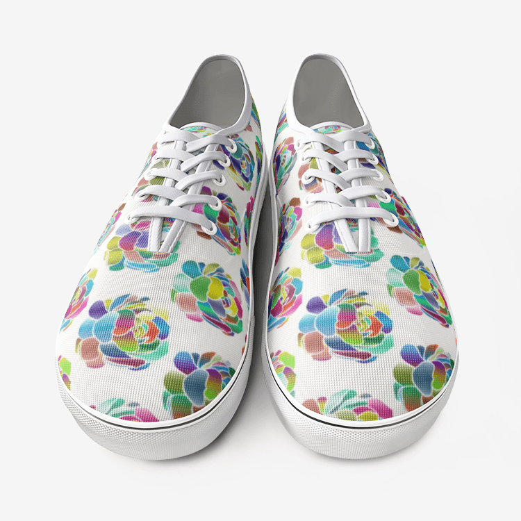 BirdGirls Colored Rose Unisex Canvas Shoes Fashion Low Cut Loafer Sneakers - The BirdGirls