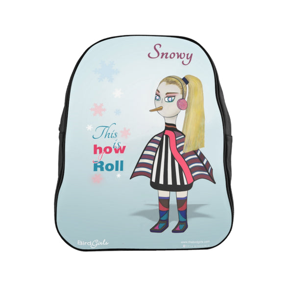 Snowy BirdGirl School Backpack - thebirdgirls.com