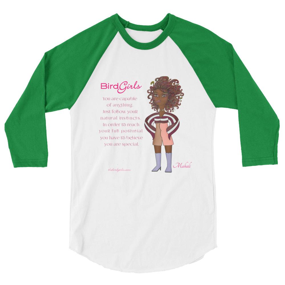 Mahalia 3/4 sleeve raglan shirt - The BirdGirls