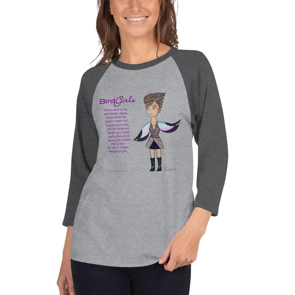 Kalinda 3/4 sleeve raglan shirt - The BirdGirls