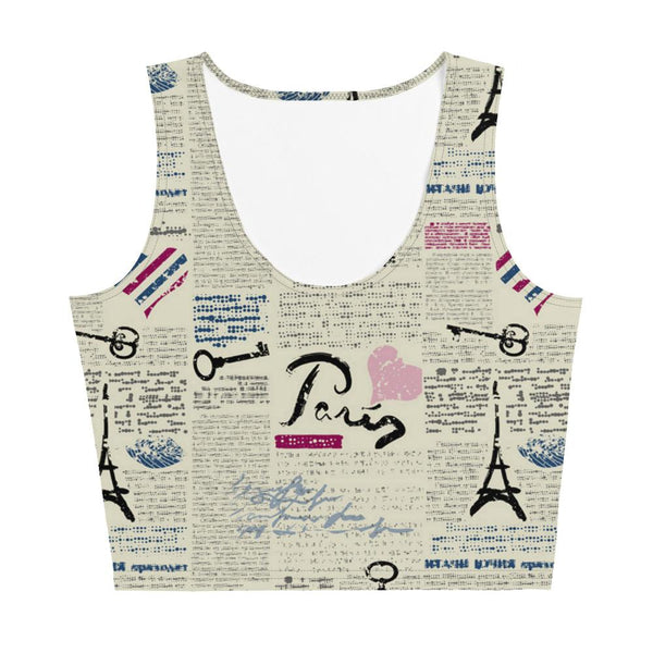 BirdGirls News Print Sublimation Cut & Sew Crop Top - The BirdGirls