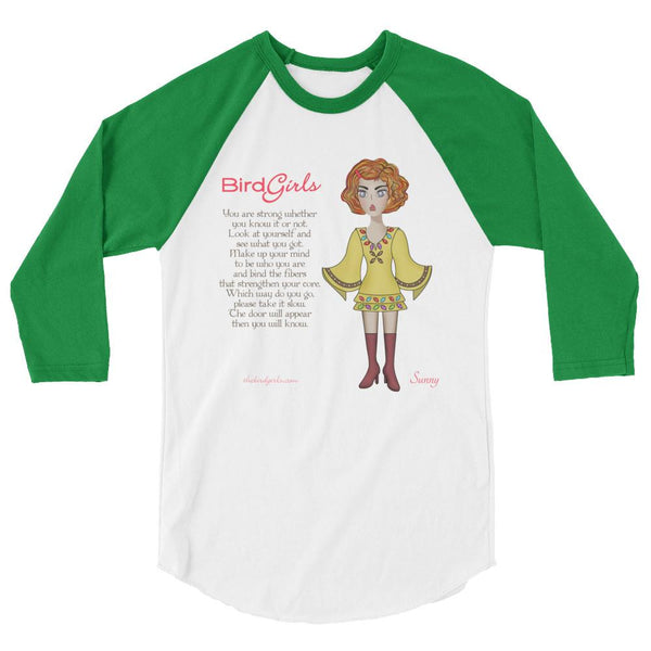 Sunny 3/4 sleeve raglan shirt - The BirdGirls