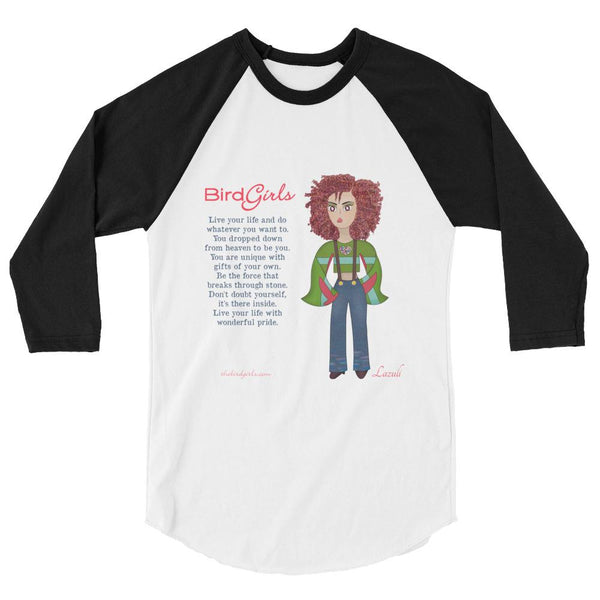 Lazuli 3/4 sleeve raglan shirt - The BirdGirls